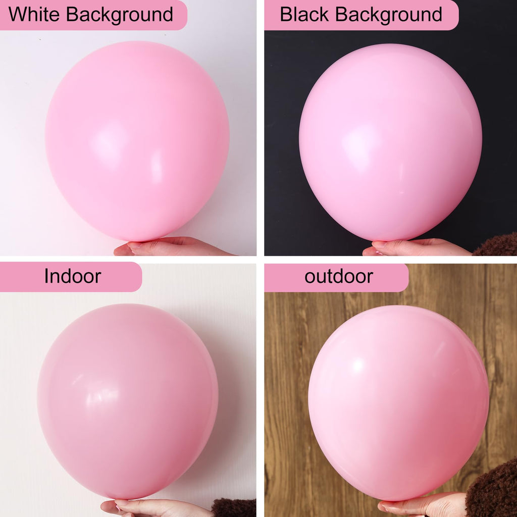 RUBFAC 129pcs Pastel Pink Balloons Set — 18in/12in/10in/5in for Garlands & Arches