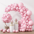 RUBFAC 129pcs Pastel Pink Balloons Set — 18in/12in/10in/5in for Garlands & Arches