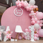 RUBFAC 129pcs Pastel Pink Balloons Set — 18in/12in/10in/5in for Garlands & Arches