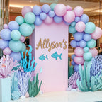 RUBFAC 129pcs Pastel Pink Balloons Set — 18in/12in/10in/5in for Garlands & Arches