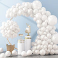 RUBFAC 129pcs Pearl White Balloons Kit – Mixed Sizes for Garland & Arch Decor
