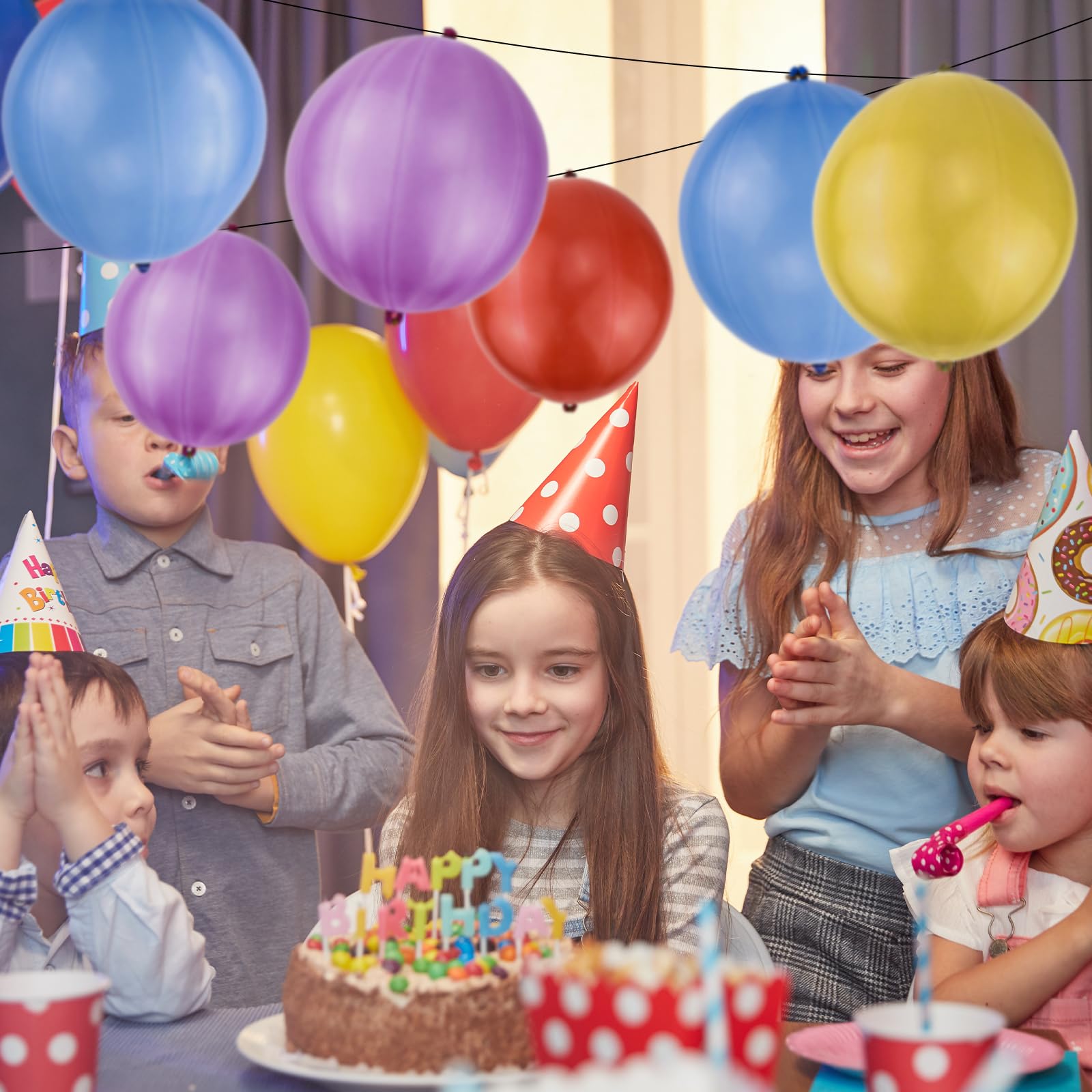 rubfac 25Pcs Punch Balloons – Thick Neon Heavy-Duty Party Favors for Kids' Outdoor Fun