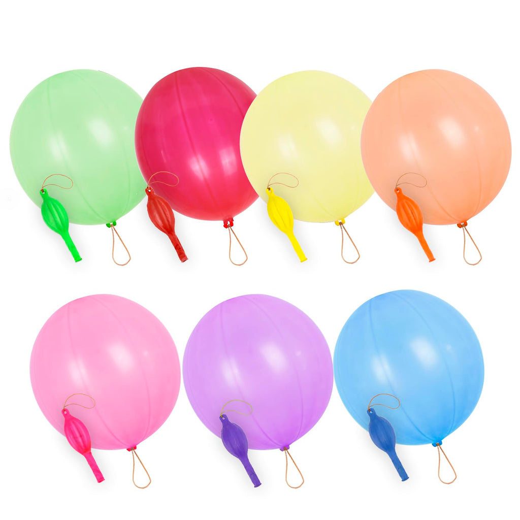 rubfac 30Pcs Punch Balloons - Heavy-Duty Neon Party Balloons for Kids