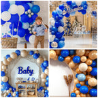 RUBFAC 129pcs Royal Blue Balloons Kit – 18, 12, 10 & 5in for Party Arches