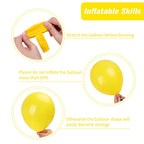 RUBFAC 129pcs Yellow Latex Balloons Kit – 18/12/10/5 Inch Garland Arch