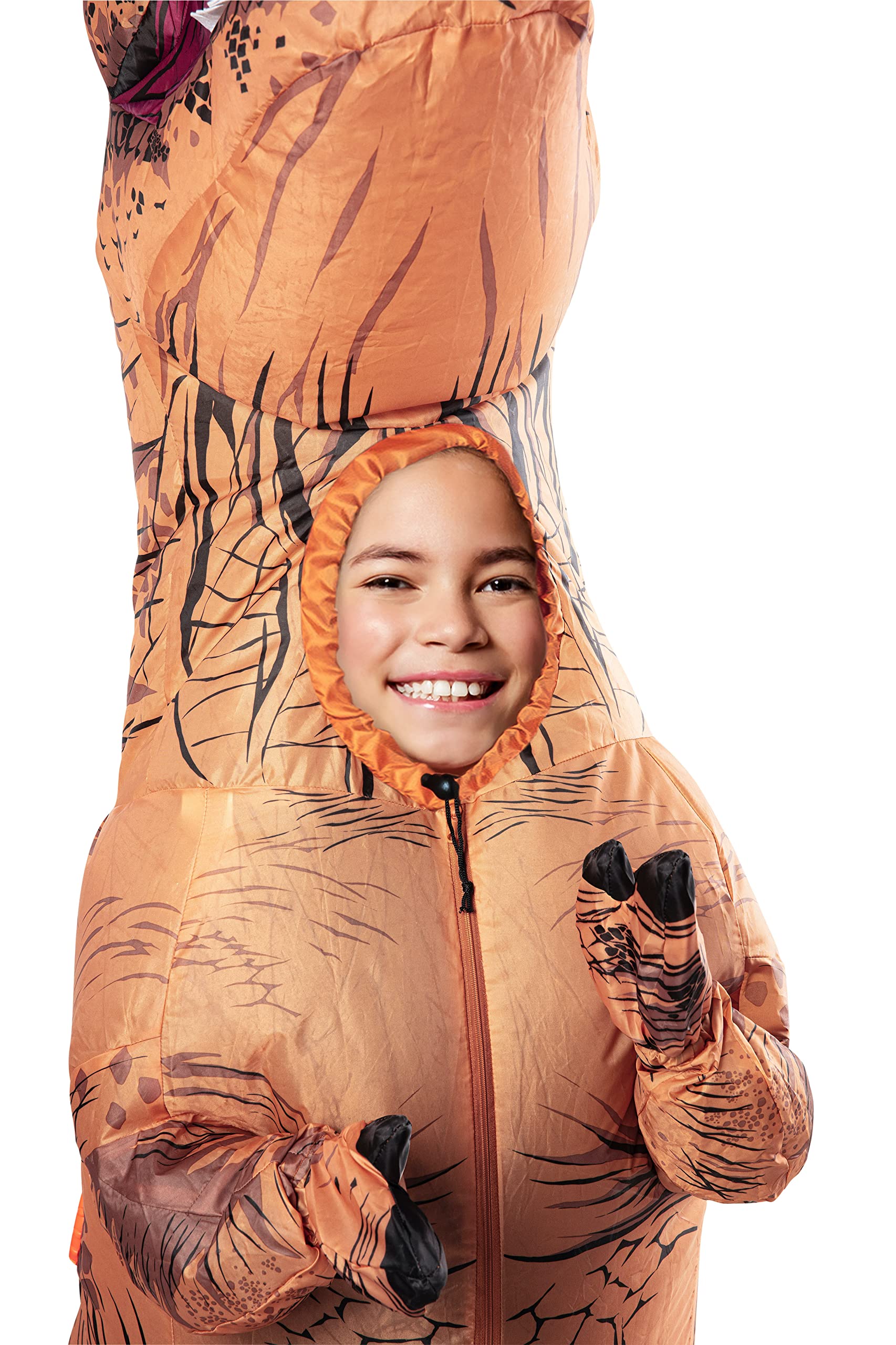 Rubies Original T-Rex Inflatable Costume for Kids – One Size, Easy Setup, Fun & Playful