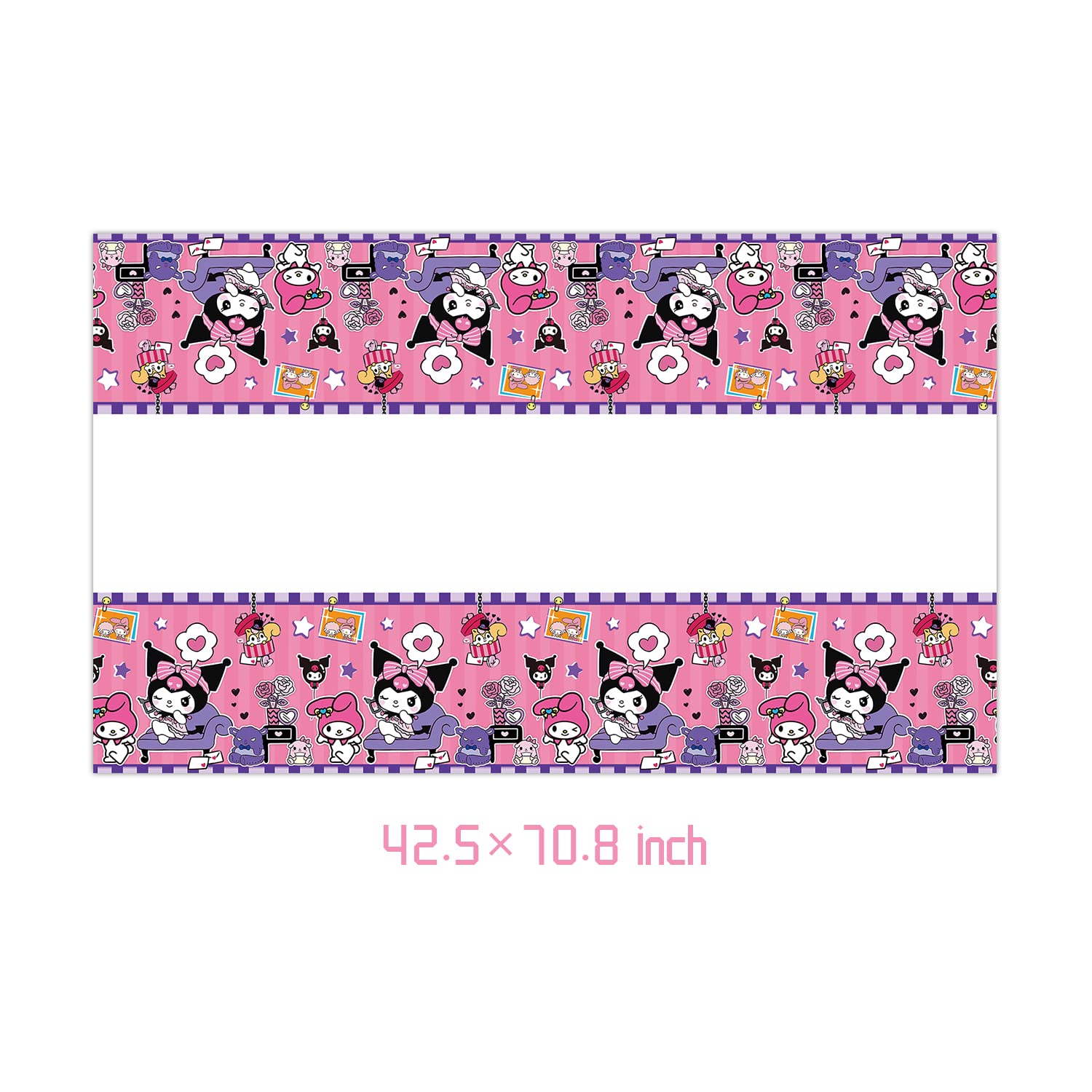 Ruewarm DIGBYS 41Pack Kuromis Birthday Party Supplies – Plates, Napkins, Tablecloth