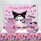 Ruewarm DIGBYS 41Pack Kuromis Birthday Party Supplies – Plates, Napkins, Tablecloth
