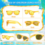 Rugort Kids Sunglasses 32-Pack Party Favors – UV400 Neon Colors for Ages 3-8