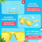 Rugort Kids Sunglasses 32-Pack Party Favors – UV400 Neon Colors for Ages 3-8
