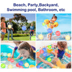 RURING Reusable Water Balloons for Kids – 24 Silicone Self-Sealing Balloons with Mesh Bag
