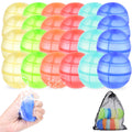 RURING Reusable Water Balloons for Kids – 24 Silicone Self-Sealing Balloons with Mesh Bag