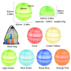 RURING Reusable Water Balloons for Kids – 24 Silicone Self-Sealing Balloons with Mesh Bag