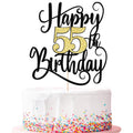 Ruscalin Happy 55th Birthday Cake Topper – 55th Birthday Party Decorations