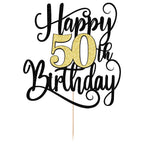 Ruscalin Happy 50th Birthday Cake Topper – 50th Birthday Party Decorations