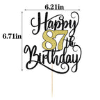 Ruscalin Happy 87th Birthday Cake Topper – 87th Birthday Party Decorations