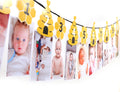 Rweseo Bee 1st Birthday Banner - Bumble Bee First Birthday Decorations & 12 Month Photo Banner