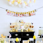 Rweseo Bee 1st Birthday Banner - Bumble Bee First Birthday Decorations & 12 Month Photo Banner