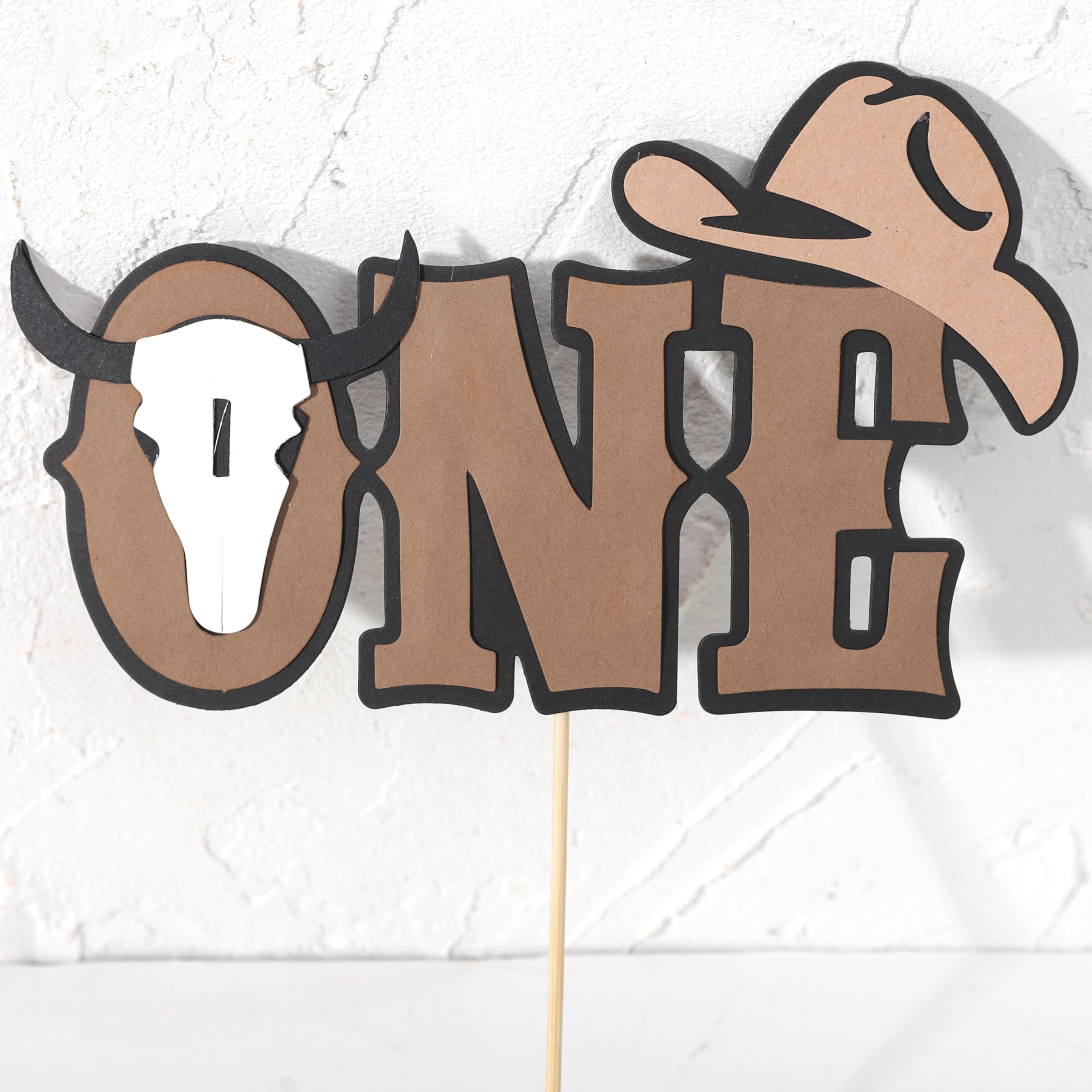 Rweseo My First Rodeo Cake Topper – Cowboy 1st Birthday Western Decor & Photo Prop