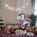 Rweseo Western Cowgirl Monthly Photo Banner – 1st Birthday Milestone (Newborn to 12 Months)