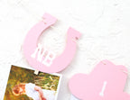 Rweseo Western Cowgirl Monthly Photo Banner – 1st Birthday Milestone (Newborn to 12 Months)