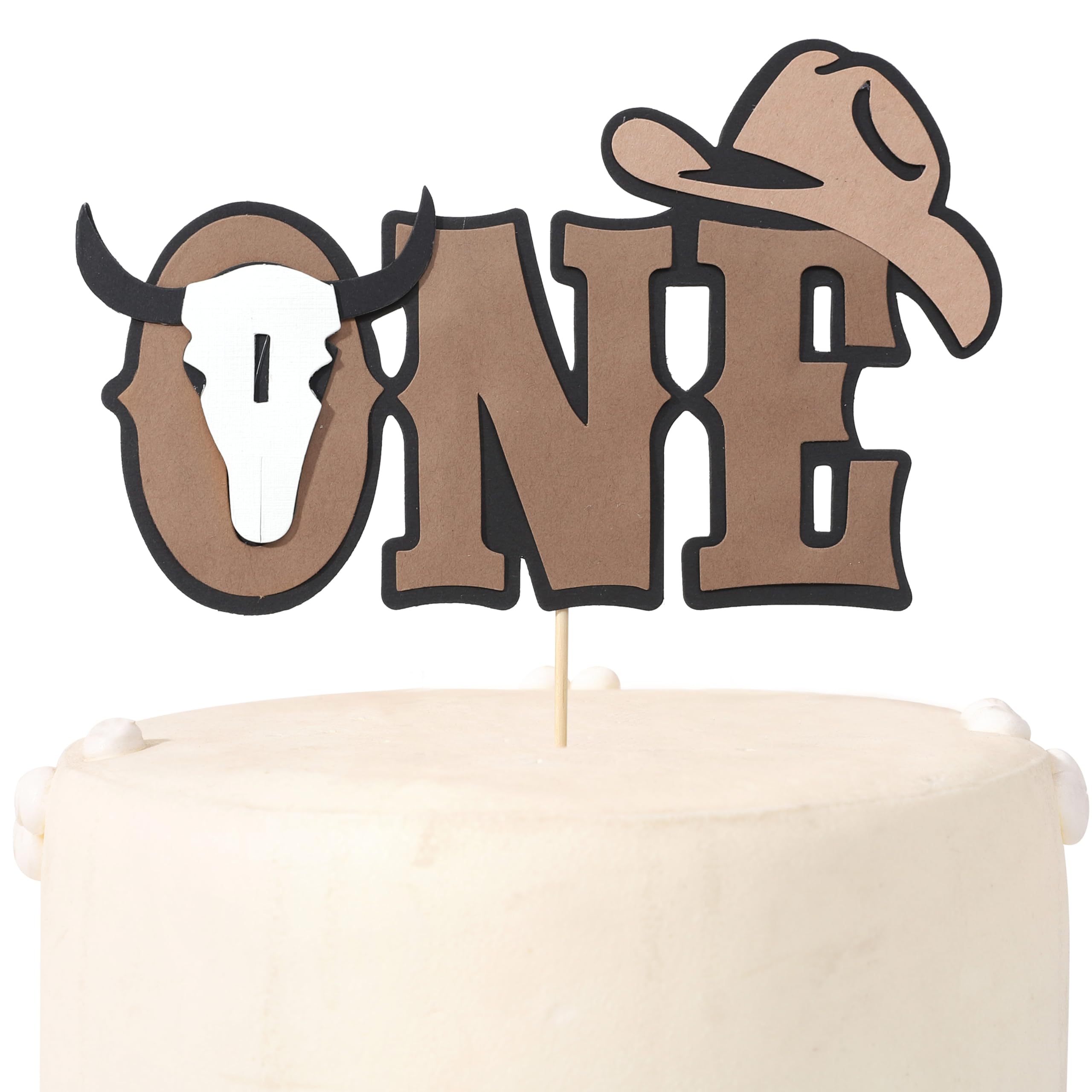 Rweseo My First Rodeo Cake Topper – Cowboy 1st Birthday Western Decor & Photo Prop