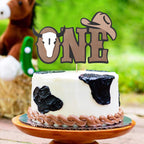 Rweseo My First Rodeo Cake Topper – Cowboy 1st Birthday Western Decor & Photo Prop
