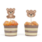 Rweseo Beary First Birthday Cupcake Toppers – Bear 1st Birthday Decorations