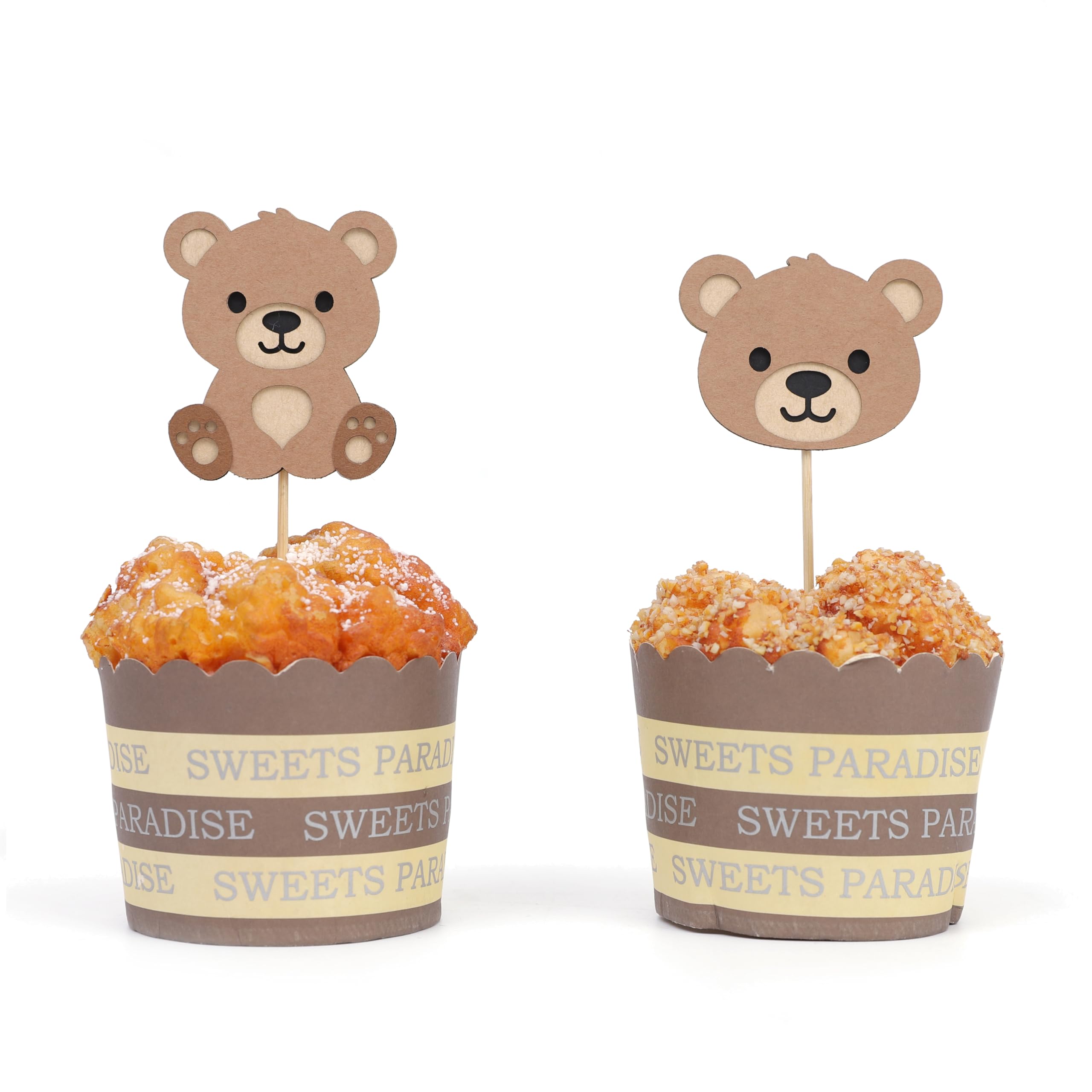 Rweseo Beary First Birthday Cupcake Toppers – Bear 1st Birthday Decorations