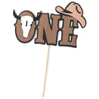 Rweseo My First Rodeo Cake Topper – Cowboy 1st Birthday Western Decor & Photo Prop