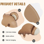 Ryetvok 4 Pcs Bear Balloons – Oversized Matte Brown Teddy Bear Foil Balloons 35x25.6 Inches for Beary First Birthday, Baby Shower & Jungle Parties
