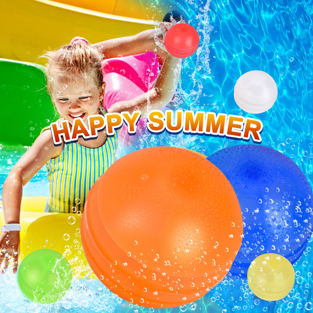 RYTABEE 24-Pack Reusable Water Balloons – Self-Sealing Silicone Water Bombs for Outdoor Summer Fun