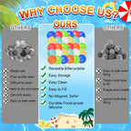 RYTABEE 30PCS Reusable Water Balloons – Self-Sealing Silicone Water Bombs for Kids & Adults