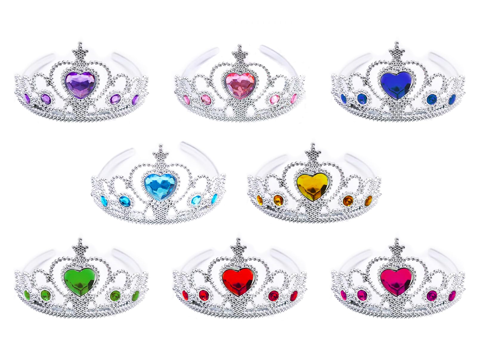 S & E TEACHER'S EDITION 32-Piece Tiaras Crown Set for Girls – Princess Dress-Up Party Favors