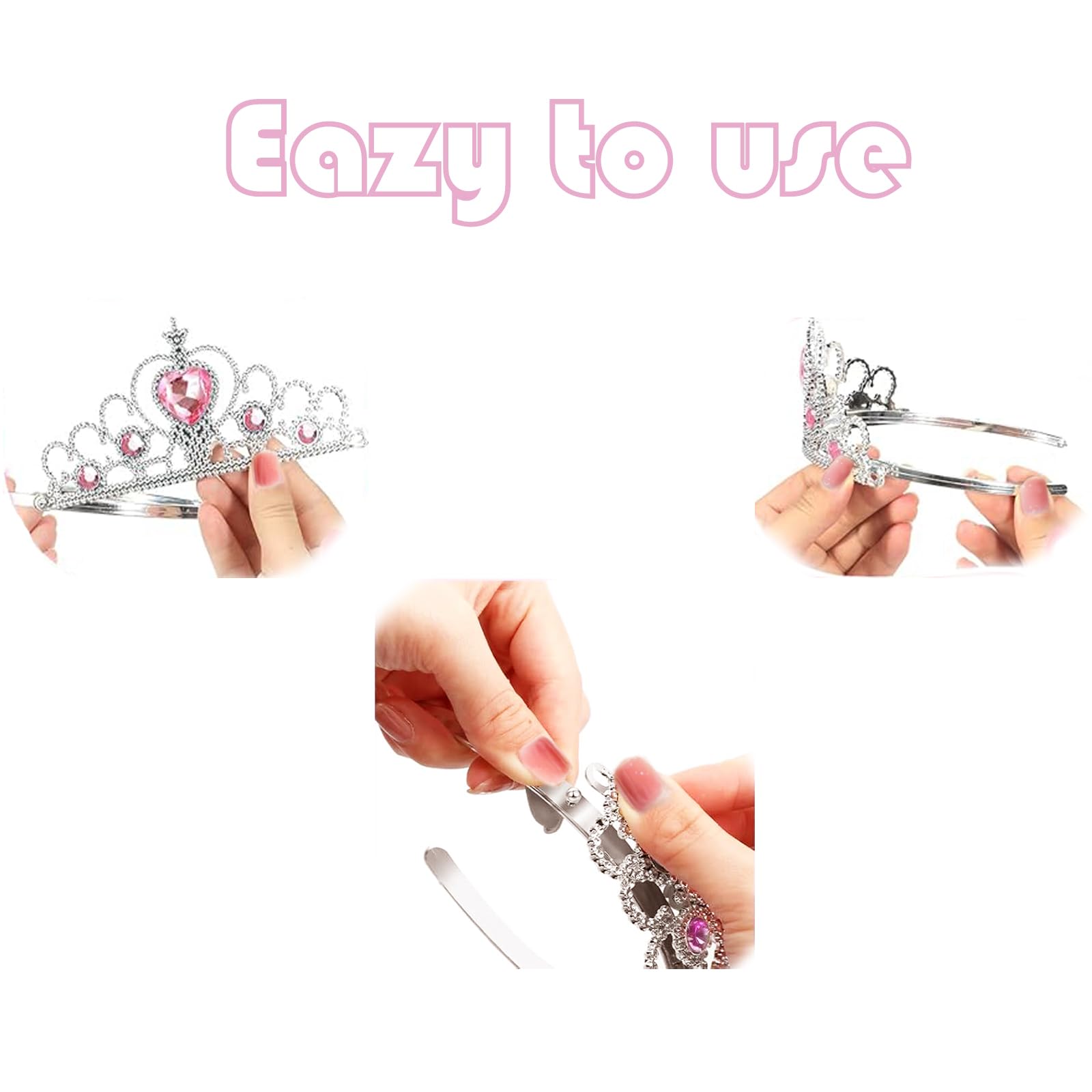 S & E TEACHER'S EDITION 32-Piece Tiaras Crown Set for Girls – Princess Dress-Up Party Favors