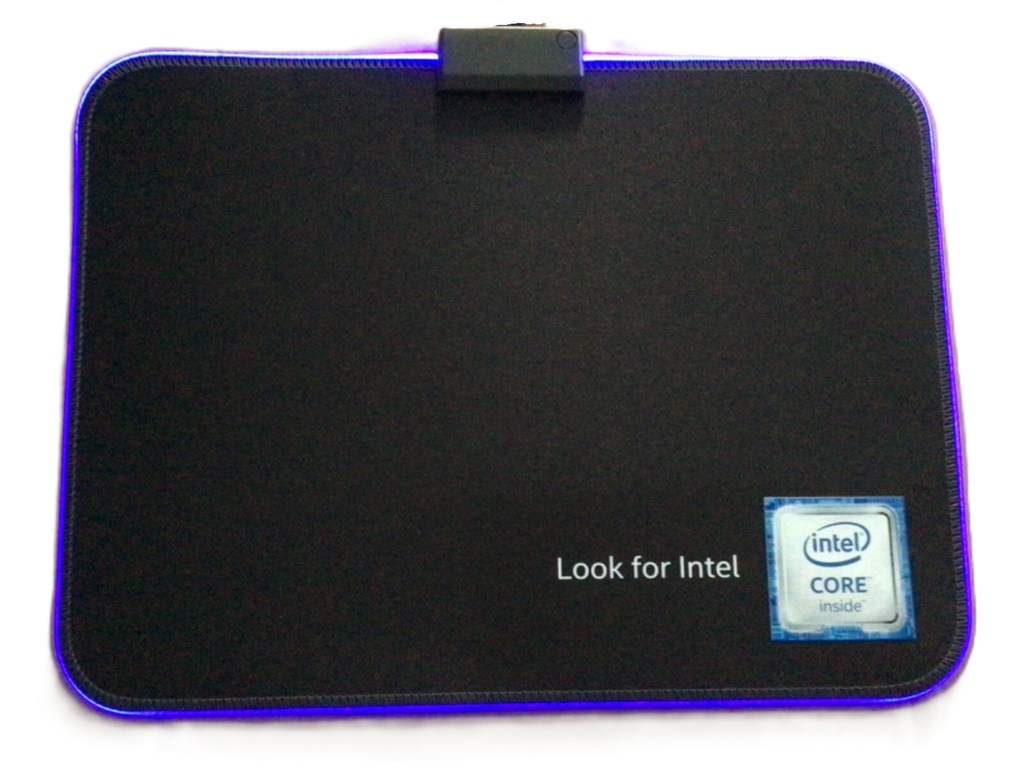 LED Gaming Mouse Pad Blue Led Light-Up Anti Slip 36.5X25.5cm for PC and Laptop