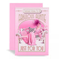 Art Deco - Auntie - Foiled Birthday Card with Feather Detail