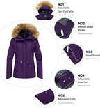 Womens Jacket Waterproof Winter Coat Ski Snowboarding Size L Wantdo