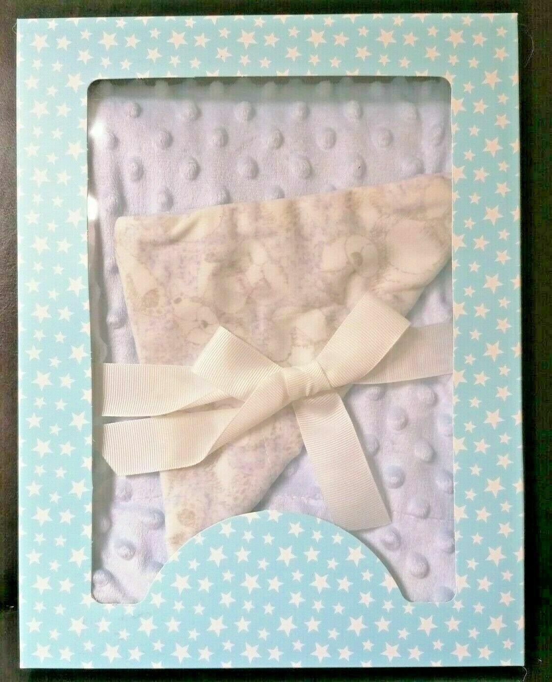 Luxury Baby's Bubble Blanket In Gift Box Double Lined Soft Fleece,  Blue