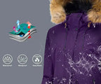 Womens Jacket Waterproof Winter Coat Ski Snowboarding Size L Wantdo