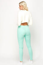 Ladies New Woman Super Skinny Stretchy Twill plain Jeans BNWT 823