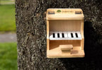 Hanging Wooden Bird Feeder Piano Novelty Feeding Station