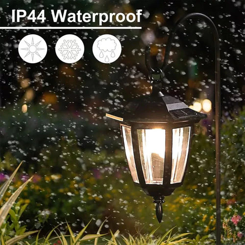 2 Solar-Powered Lantern Stake Garden Lights