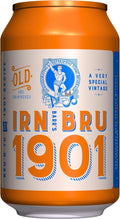 SCOTLANDS NATIONAL SODA DRINK - 4 CANS IRN-BRU 1901, A Very Special Vintage Recipe, No Caffeine, Full Sugar 330ML