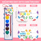 Sabary 50-Pack Heart Watercolor Paint Set with Cards & 20m Rope – Party Favors & Art Supplies