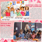 Sabary 50 Pack Valentines Day Gift Set for Kids – Watercolor Paints & Gift Cards for Class Exchanges & Party Favors