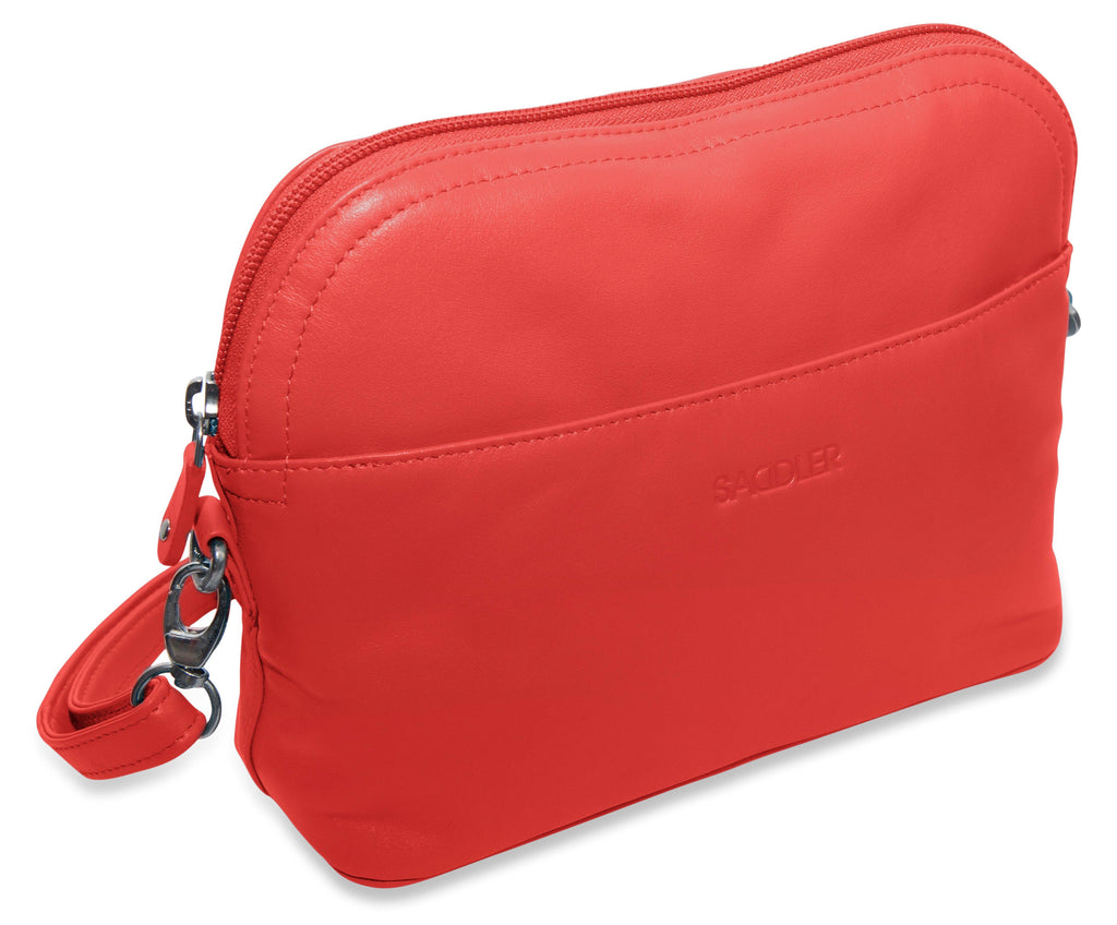 SADDLER BROOKLYN Leather Zip Top Handbag - Adjustable  Shoulder Strap, Multiple Pockets - RFID Protected