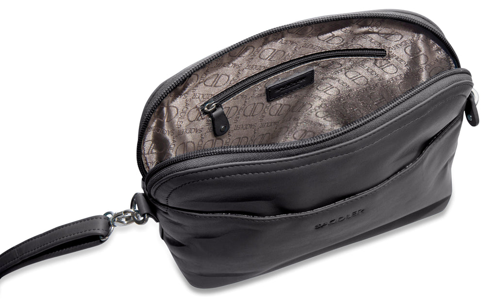 SADDLER BROOKLYN Leather Zip Top Handbag - Adjustable  Shoulder Strap, Multiple Pockets - RFID Protected