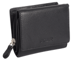 SADDLER CARLA Handmade Leather Compact Trifold Purse – RFID Protected | 5 Card Slots, ID Window & Zipped Coin Pocket | Gift Boxed