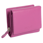SADDLER CARLA Handmade Leather Compact Trifold Purse – RFID Protected | 5 Card Slots, ID Window & Zipped Coin Pocket | Gift Boxed